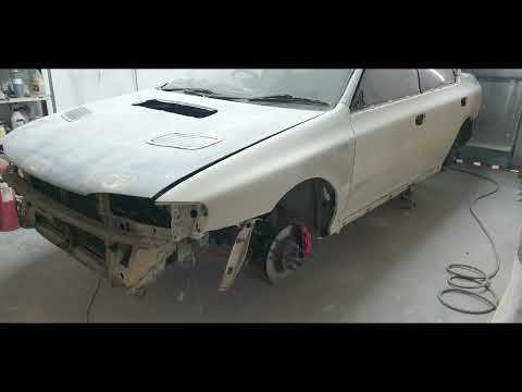 Subaru Impreza Body work time laps car restoration part 1