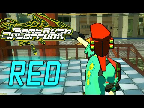 Jet Set Radio Future: Bomb Rush Cyberfunk Red Character Mod Showcase (REUPLOAD)