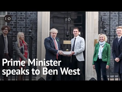 Prime Minister Boris Johnson speaks to Ben West at the Sun Who Cares Awards