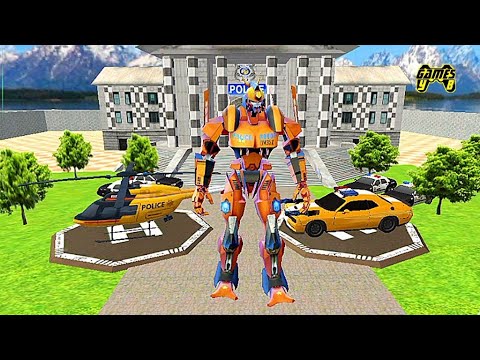 Grand Police Car Robot Helicopter Transform War #3 - Android Gameplay