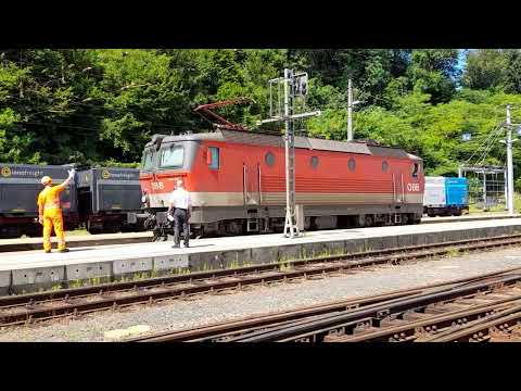 #train#Lokwechsel in Spielfeld, Öbb Lok, D 158 nach Graz, Austria