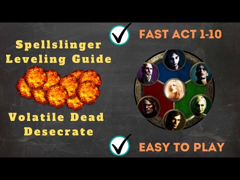 Path of Exile [3.10] Easy Spellslinger Leveling Guide, Act 1 to End Game!