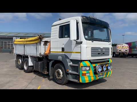 New In Stocklist: MAN TGA 26.350 6X2 DRAWBAR SPEC ALUMINIUM INSULATED TIPPER/CRANE – 2004 – WR54 BBU