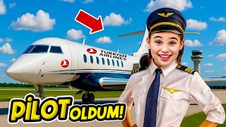 ELİF SİNEM PİLOT OLDU UÇAK KULLANDI !! 24 SAATE HEM PİLOT HEM POLİS HEM İTFAİYECİ OLDUM !!