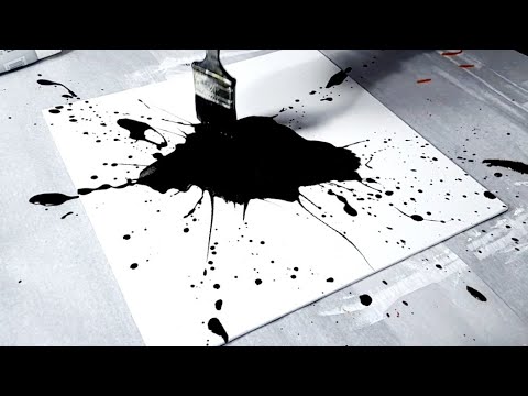 Acrylic PAINT SPLATTER Techniques 🖌 SIMPLE Abstract Acrylic Painting for Beginners (328)