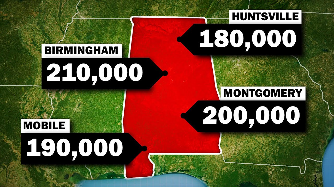 Why Alabama's Population Is So Equally Spread Out