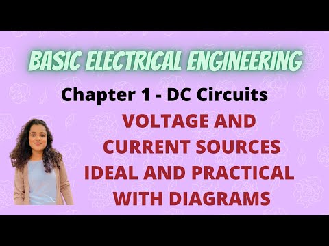 2. Voltage and Current Sources - Ideal & Practical with diagrams |BEE|