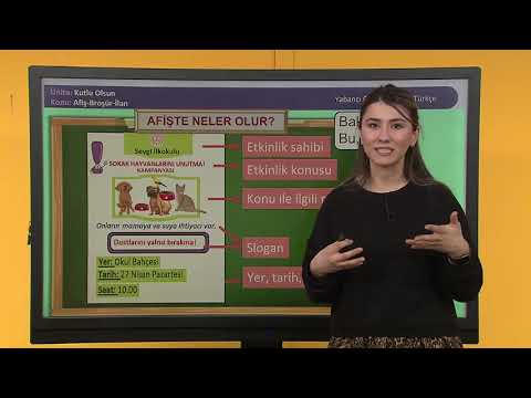 Yabancı Öğrenciler İçin Türkçe - İlkokul 74. Ders: Afiş - Broşür - İlan