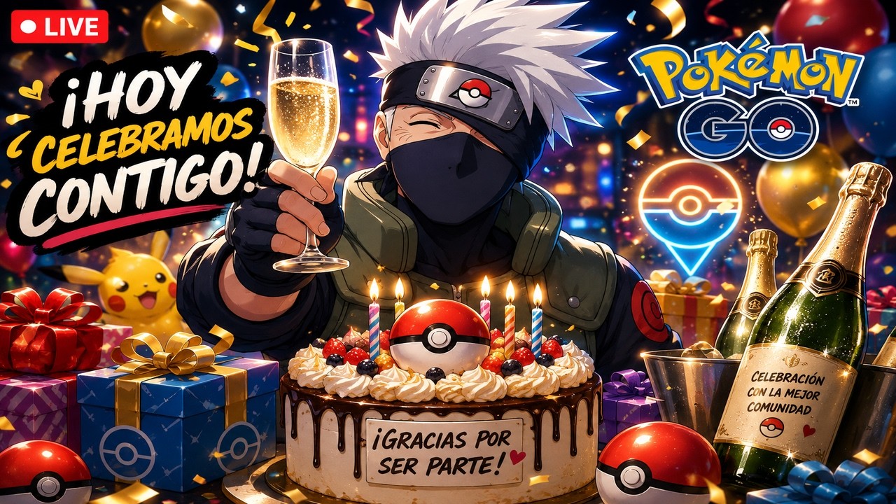 🚨MUCHAS GRACIAS A TOD@S🚨OTRO AÑO MAS CON USTEDES LA MEJOR COMUNIDAD DE POKEMON GO EN DIRECTO