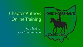 Add Text to Chapter Pages