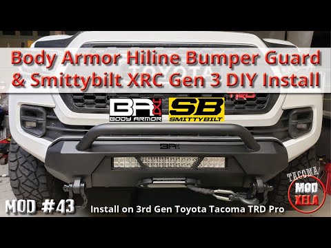 Body Armor Hiline Bumper + XRC Winch, 24\" Lightbar DIY Install onto 3rd Gen Toyota Tacoma | Mod #43