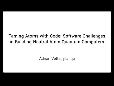 Munich Quantum Software Forum 2024: Talk by Adrian Vetter (planqc)