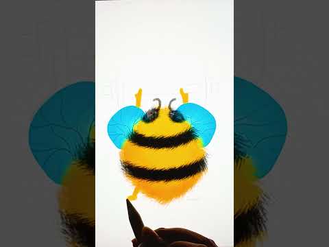 Funny Honey Bee digital drawing | procreate drawing #drawing #digitalart #procreate #funny #art