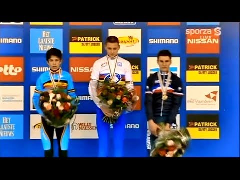 UCI Cyclo Cross World Championships 2012 Men's Junior Mathieu van der Poel vs Wout van Aert