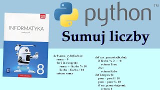 Python - Sumuj liczby