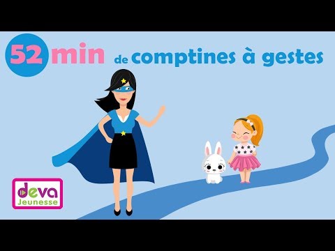 40 Comptines avec animation et paroles ⒹⒺⓋⒶ 52 minutes pour Maternelle & enfants