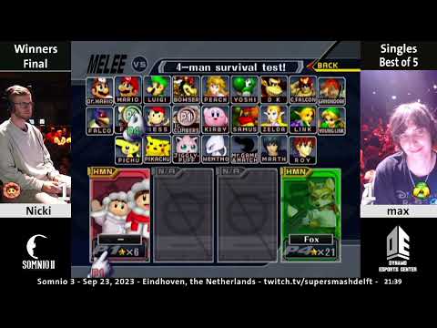 Somnio 3 - Nicki (ICs) Vs. max (Sheik, Fox) - Winners Final