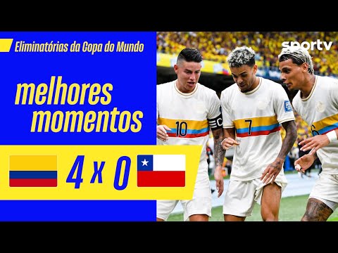 Gols e lances de Colômbia x Chile