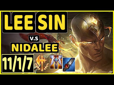 AMAZING (LEE SIN) vs NIDALEE - 11/1/7 KDA JUNGLE GAMEPLAY - EUW Ranked DIAMOND