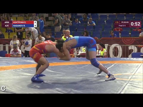 BRONZE FS - 50 kg: G. ASATRYAN (ARM) df. R. HASANOV (AZE) by VPO1, 3-1