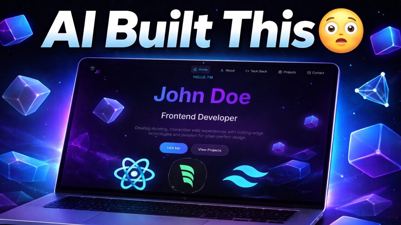 This AI Built My Entire Portfolio Website in Minutes (React + Tailwind) | Portfolio Website Using AI