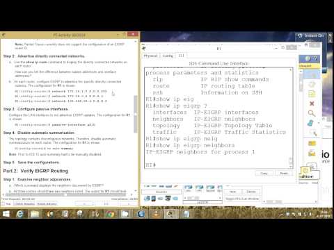 CCNA 3 Packet Tracer Activity 7.2.2.4 solution
