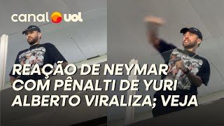 Reação de Neymar com pênalti perdido por Yuri Alberto em Corinthians x Santos viraliza; veja