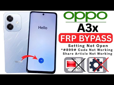 Oppo A3x (Cph2641) FRP Bypass/Unlock Without PC Android 14,15 | Oppo A3x 5G Google Account Bypass