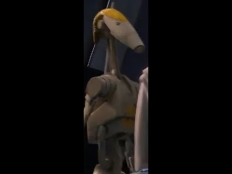 A FRIENDLY droid says "Excuse me" to a JEDI?!