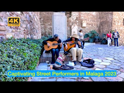 Captivating Street Performers in Malaga 2023 in 4K