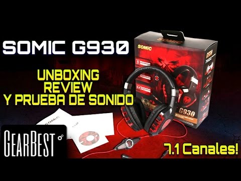 Unboxing , Review y Prueba De Sonido - Somic G930 USB Gaming Headset - Gearbest Video