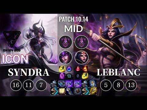 OMG icon Syndra vs LeBlanc Mid - KR Patch 10.14
