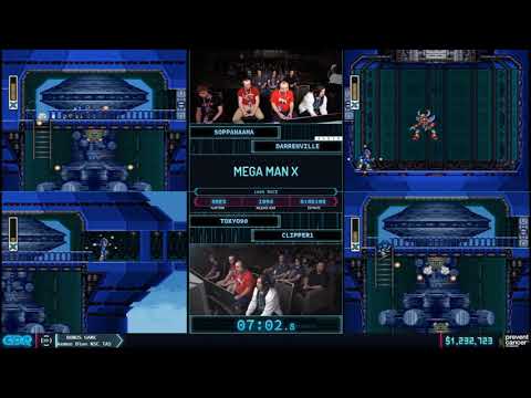 Mega Man X Race by Tokyo90, darrenville, Clipper1 and Soppanaama in 37:05 - AGDQ2020