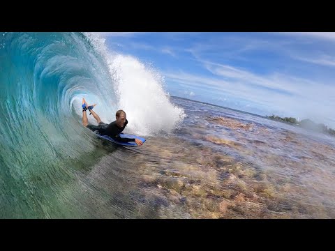 PERFECT SUPER SKETCHY DRY REEF IN TAHITI #bodyboarding