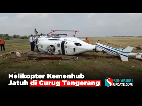 Helikopter Kemenhub Jatuh di Curug Tangerang