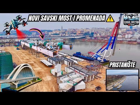 Novi Savski most i Pristanište za Kruzere, Promenada intenzivni radovi i Nove Zgrade