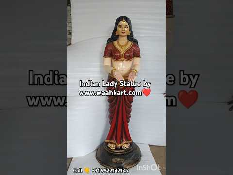 Multicolor frp beautiful indian lady statue, for exterior de...