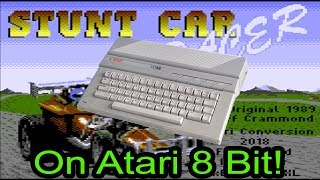 Stunt Car Racer (2018, Fandal/Irgendwer) Atari 8 Bit (No Commentary)