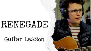 Renegade Guitar Tutorial Lesson Big Red Machine -  (feat. Taylor Swift)