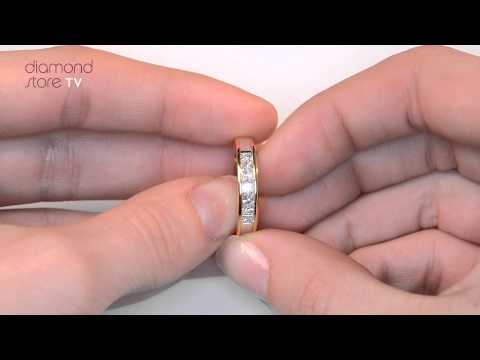 FT35 72A  - 18K Gold Princess 0.50ct Diamond Half Eternity Ring