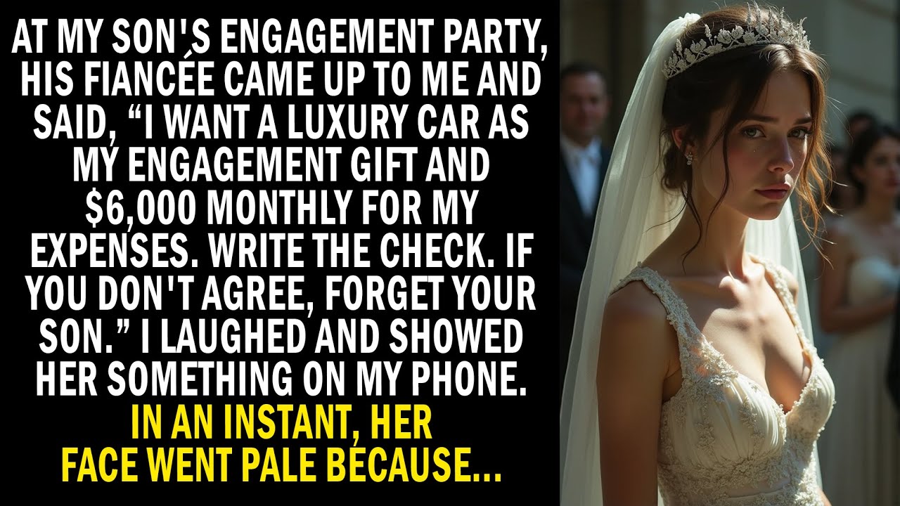 At my son's engagement, his fiancee insisted on a luxury car and $6K monthly or she'd walk away.