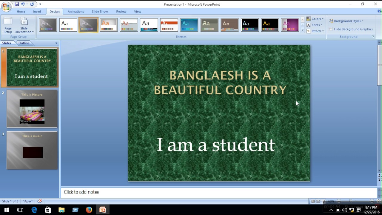 PowerPoint Design & Animation Bangla tutorial MSIS