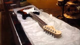 Video thumbnail for Squier Affinity Stratocaster Brown Sunburst LH - Rafael - Santa Maria - RS by Good Music Instrumentos Musicais