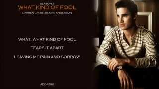 Glee _ What Kind Of Fool Lyrics