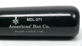 Video thumbnail: Americas Bat Co. Maple Wood Bat: MDL271