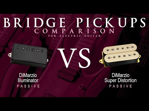 DiMarzio ILLUMINATOR vs SUPER DISTORTION - Passive Bridge Guitar Pickup Comparison Tone Demo