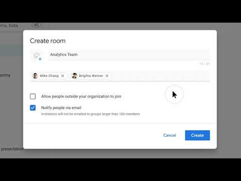 Google Chat видео