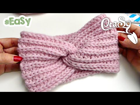 Twist Headband in Half Brioche Stitch for Beginners - Easy Brioche