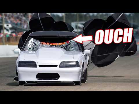 Sick Week Day 2 - Windshield IMPLODED at 223MPH, Big Block Tesla, and MORE!