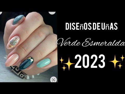 DISEÑOS DE UÑAS VERDE ESMERALDA #tendency #diseñosdeuñas #uñas2023 #tendenciaenuñas #artnails